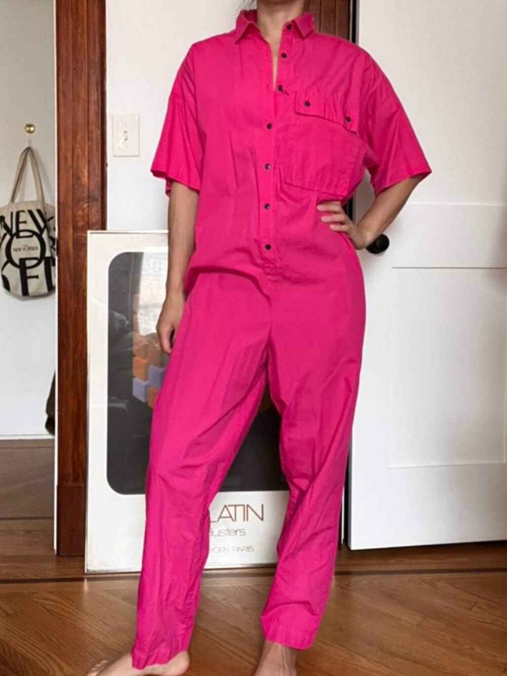 Hot Pink Jumpsuit